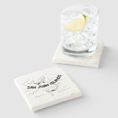 サンフアン諸島クジラ ストーンコースター (横)