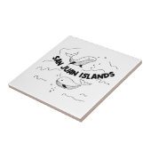 サンフアン諸島クジラ タイル (側面)