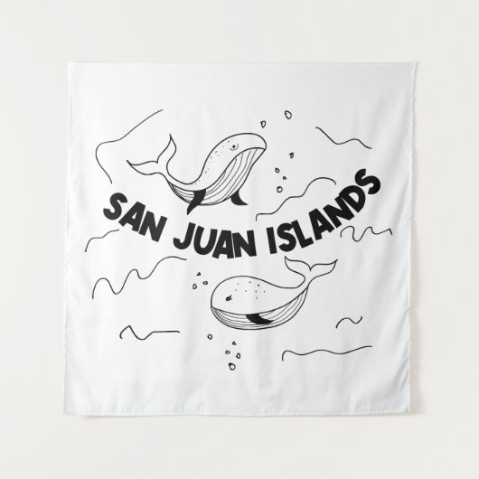 サンフアン諸島クジラ タペストリー (正面)