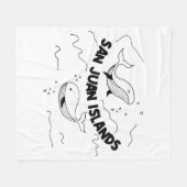 サンフアン諸島クジラ フリースブランケット (正面(横))