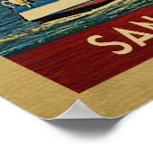 サンフアン諸島シルボートヴィンテージトラベルWA ポスター (角)