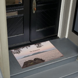 サンフアン諸島上空の月の出 ドアマット