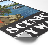 サンフアン諸島風光明媚なbywayポスター ポスター (角)