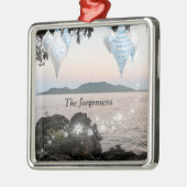 サンフアン諸島 – 月がサイプレス島の上に上昇 メタルオーナメント (左)