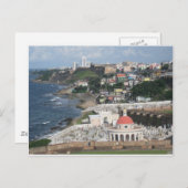 サンフアン，プエルトリコ上空 ポストカード (正面/裏面)