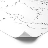 サンフアン、プエルトリコ（白に黒） ポスター (角)