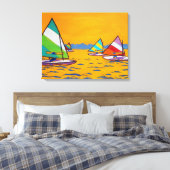 サンフィッシュセーリングボートレース キャンバスプリント (インサイチュ (寝室))