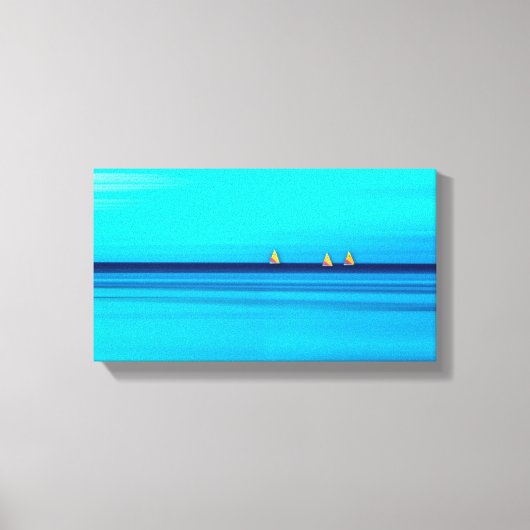 サンフィッシュセーリングボート キャンバスプリント (正面)