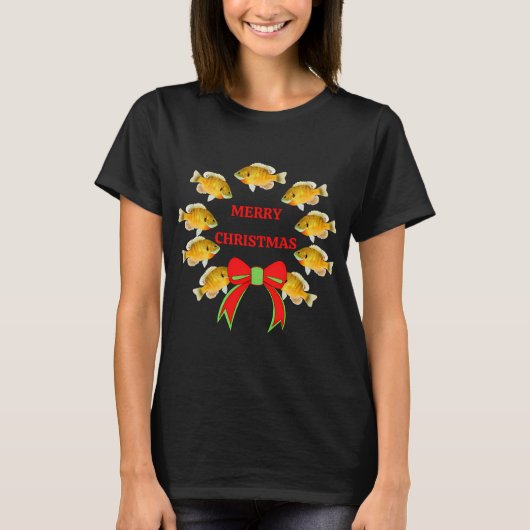 サンフィッシュリース メリークリスマス Tシャツ (正面)