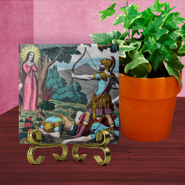 サンフィロメナが矢で射抜かれる タイル