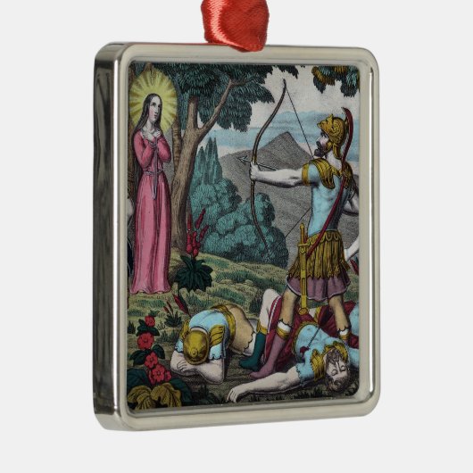 サンフィロメナが矢で射抜かれる メタルオーナメント (右)