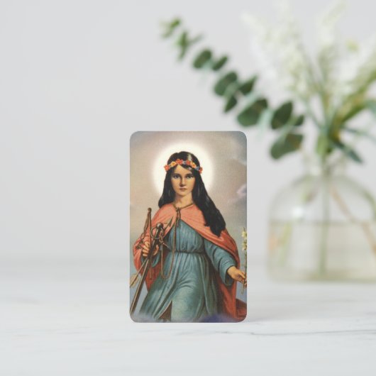 サンフィロメナパトロンの子どもの祈りの言葉カード 名刺 (スタンド正面)