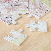 サンフェルナンドカリフォルニア(1966年)のヴィンテージの地図 ジグソーパズル (側面)