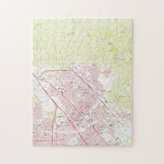 サンフェルナンドカリフォルニア(1966年)のヴィンテージの地図 ジグソーパズル (縦)