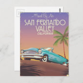 サンフェルナンドバレーカリフォルニアヴィンテージ旅行ポスト ポストカード (正面/裏面)