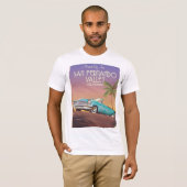 サンフェルナンドバレーカリフォルニアヴィンテージ旅行ポスト Tシャツ (正面フル)