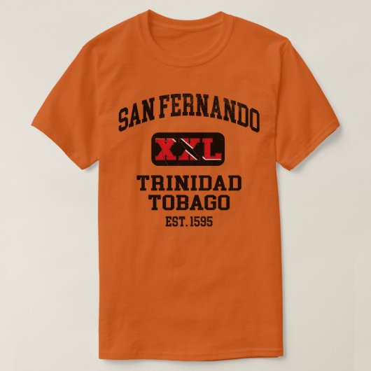 サンフェルナンド・トリニダード・トバゴXXLアスレティックデシ Tシャツ (デザイン正面)