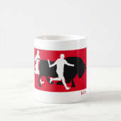 サンフェルミン、パンプロナ: 雄牛と走ります、 コーヒーマグカップ (中央)