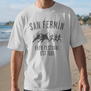 サンフェルミン パンプローナ スペイン 牛追い祭り Tシャツ
