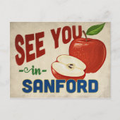 サンフォードフロリダアップル – ヴィンテージ旅行 ポストカード (正面)