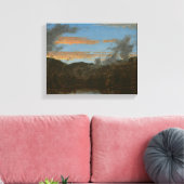 サンフォードロビンソンGifford – 夕焼け時に霧が上昇 キャンバスプリント (インサイチュ (リビング))