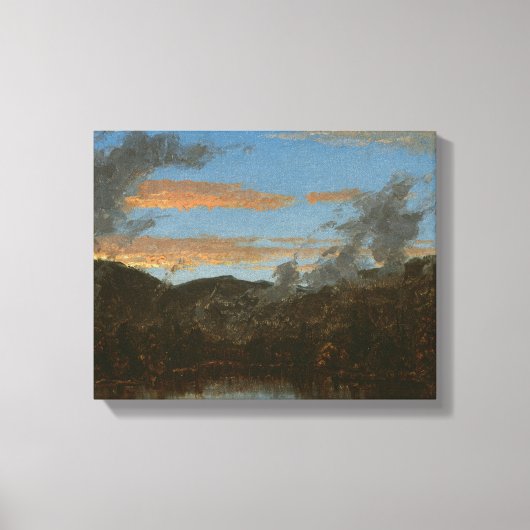 サンフォードロビンソンGifford – 夕焼け時に霧が上昇 キャンバスプリント (正面)