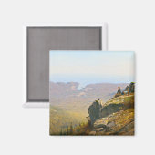 サンフォード・ロビンソン・ジフォードによる山でのスケッチ マグネット (正面/裏面)
