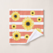 サンフラパーソナライズされたロエレガントア バスタオルセット (ウォッシュタオル)