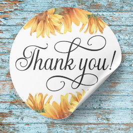 サンフラワーありがとう！シール ラウンドシール