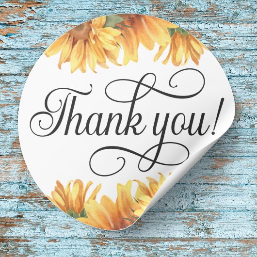 サンフラワーありがとう！シール ラウンドシール