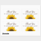 サンフラワーありがとう 長方形シール (シート)