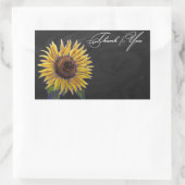 サンフラワーありがとう 長方形シール (バッグ)