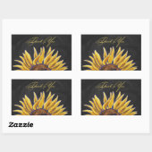 サンフラワーありがとう 長方形シール (シート)