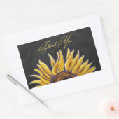 サンフラワーありがとう 長方形シール (封筒)