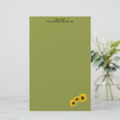 サンフラワーかわいらしフォトコーナーカスタム3つ 便箋 (スタンド正面)