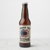 サンフラワーで感謝を 退役軍人の日 ビールラベル (正面)