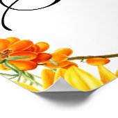 サンフラワーとシーバックトーンベビーシャワーウェルカム ポスター (角)