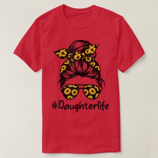 サンフラワーと上品な娘の生活Messy Bun Moth Tシャツ (デザイン正面)