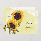 サンフラワーと水の色サンシャインありがとう ポストカード (正面/裏面)