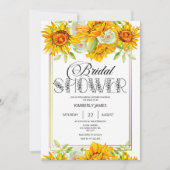 サンフラワーのブライダルシャワーへの招待 招待状 (正面)