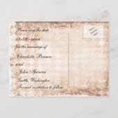 サンフラワーの素朴なメイソンのjarの結婚式は日付を除く 案内ポストカード (裏面)