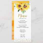 サンフラワーはベビーシャワーメニューの途中にある メニュー (正面/裏面)