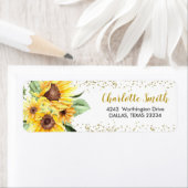 サンフラワーは途中ベビーシャワー住所 シール (インサイチュ)