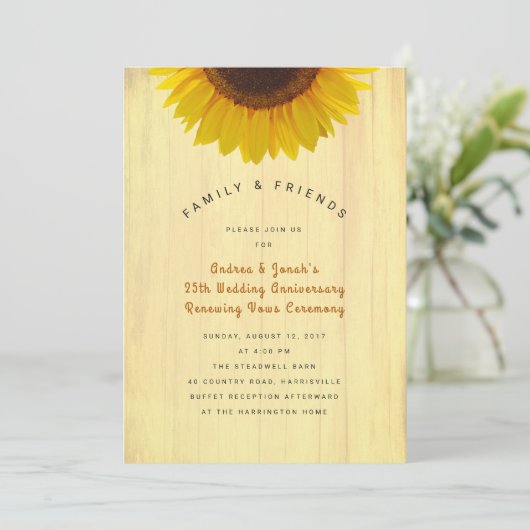 サンフラワーアニバーサリーリセイミングヴォーズ招待状 招待状 (スタンド正面)