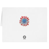 サンフラワーアメリカ国旗7月4日女性男恵 (裏面横)