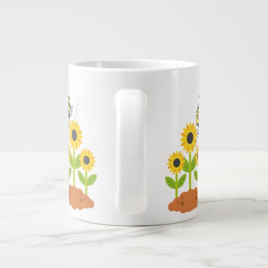 サンフラワーアンドハッピービーガーデン自然 ジャンボコーヒーマグカップ (裏面)