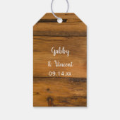 サンフラワーアンドレースカントリーバーン結婚式の引き出物ラベル ギフトタグ (裏面)
