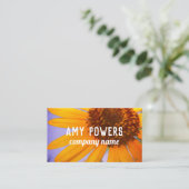 サンフラワーアートイエローダブルサイド 名刺 (スタンド正面)