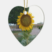 サンフラワーアートプリント セラミックオーナメント (左)