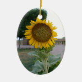 サンフラワーアートプリント セラミックオーナメント (正面)